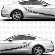 Calcomanía Vinilo de Rayas de Carreras para Puerta Lateral Ford Mustang_2