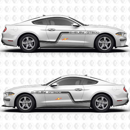 Kit de calcomanías de vinilo para puerta lateral con franjas inspiradas en pista GT500 para Musclecar Musclecarmodel GT500_1