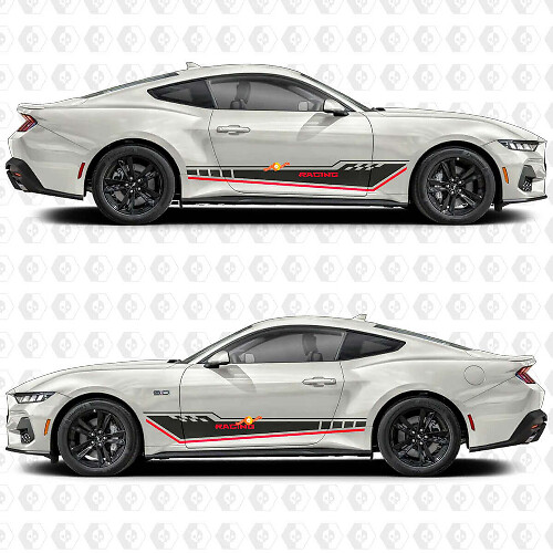 Calcomanías de Vinilo de Tirantes Triples de Carreras para la Puerta Lateral de Musclecar Musclecarmodel