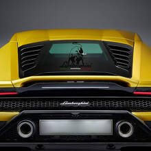 Vinilos adhesivos gráficos de toros para la ventana trasera para Lamborghini Huracan Evo 2