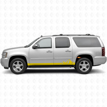Vinilos en franjas para puertas y paneles de estribo Mountain Range para Chevrolet Suburban GMT900 2007-2014_3