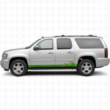 Vinilos en franjas para puertas y paneles de estribo Mountain Range para Chevrolet Suburban GMT900 2007-2014_6