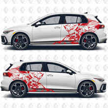 Kit de Vinilo Adhesivo de Rayo Pikachu para Cuarto Trasero de Volkswagen Golf_2
