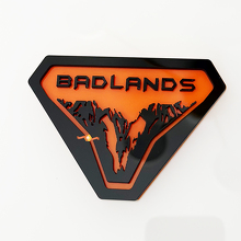 Montañas Badlands Insignias de guardabarros Emblema de portón Placa 3D 4