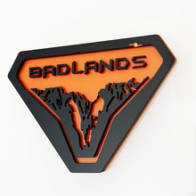 Montañas Badlands Insignias de guardabarros Emblema de portón Placa 3D 6