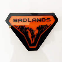 Montañas Badlands Insignias de guardabarros Emblema de portón Placa 3D 9
