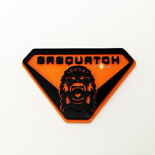 Insignias Sasquatch Yeti para aletas Emblema de portón Placa 3D 1