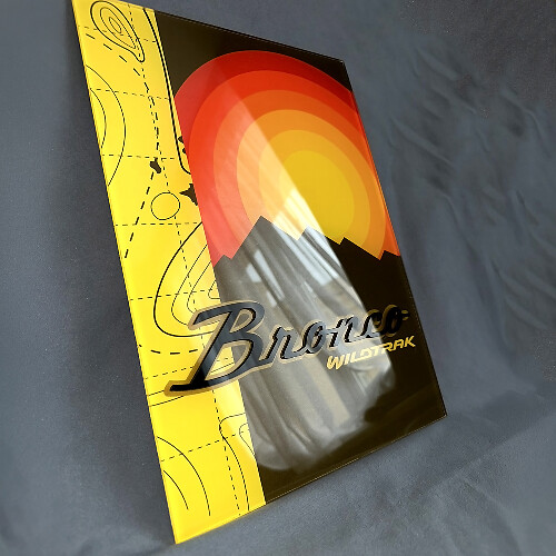 Panel de Arte de Pared de Garaje de Acrílico Brillante Heritage Bronco Wildtrak