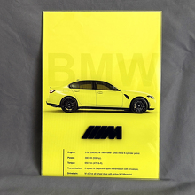 Panel de arte de pared de garaje en acrílico brillante BMW M3 G80 3