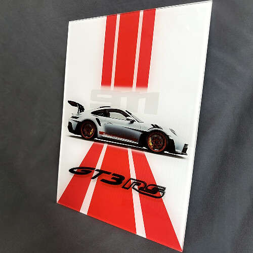 Panel de arte mural de garaje de acrílico brillante GT3 RS GT3RS