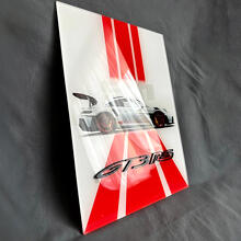 Panel de arte de pared de garaje acrílico brillante inspirado en GT3 RS_2
