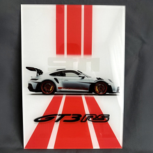 Panel de arte mural de garaje de acrílico brillante GT3 RS GT3RS 3