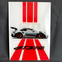 Panel de arte de pared de garaje acrílico brillante inspirado en GT3 RS_3