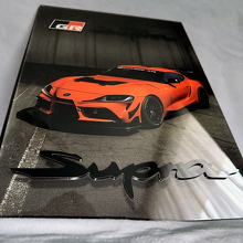 Panel de arte de pared de garaje de acrílico brillante personalizado Toyota Supra 4