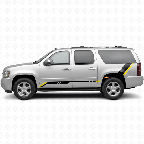 Tiras de Vinilo en Relieve para Puertas y Cuartos Traseros para Chevrolet Suburban GMT900 2007-2014_1