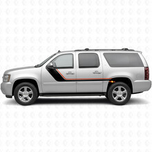 Tiras de vinilo superiores acentuadas y barridas para puertas y cuartos traseros para Chevrolet Suburban GMT900 2007-2014_2