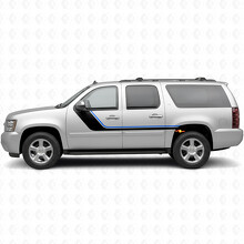 Tiras de vinilo superiores acentuadas y barridas para puertas y cuartos traseros para Chevrolet Suburban GMT900 2007-2014_3