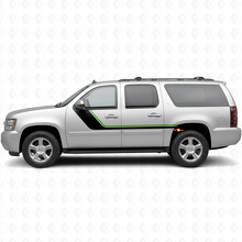 Tiras de vinilo superiores acentuadas y barridas para puertas y cuartos traseros para Chevrolet Suburban GMT900 2007-2014_4