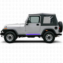 Pegatina de franja de carrera topográfica lateral para Jeep Wrangler YJ 1987-1995_2