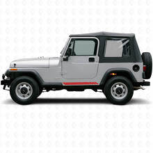 Pegatina de franja de carrera topográfica lateral para Jeep Wrangler YJ 1987-1995_3