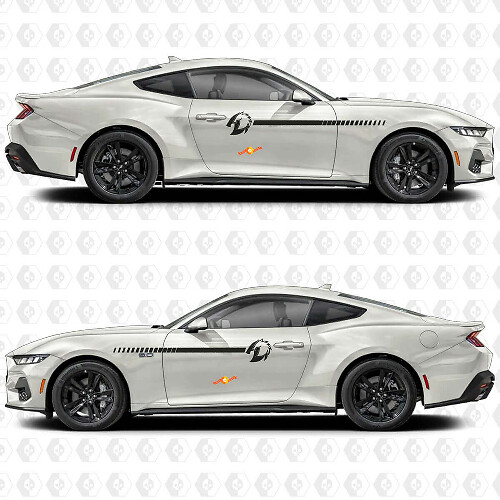 Calcomanía adhesiva de vinilo de sombra de caballo para puerta lateral Gráficos para Musclecar Musclecarmodel