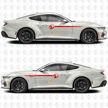 Juego de calcomanías de vinilo de franjas laterales con sombra de caballo para Musclecar Musclecarmodel_3