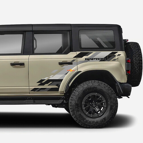 Kit de gráficos de vinilo para panel lateral trasero, compatible con Ford Bronco estilo Raptor id=17804