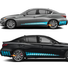 Kit de adhesivos de vinilo a rayas Strobe Racing para paneles laterales de Infiniti Q50 Q60_3