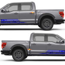 Adhesivo de vinilo para puertas laterales con tema desierto y bandera americana para Ford F-150 2