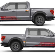 Adhesivo de vinilo para puertas laterales con tema desierto y bandera americana para Ford F-150 3