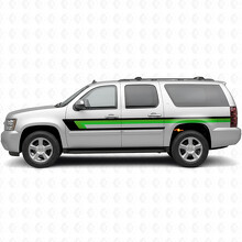 Tiras de vinilo retro superiores para línea de cintura de puerta y cuarto trasero para Chevrolet Suburban GMT900 2007-2014_3