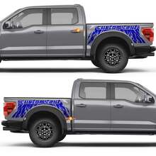 Abstract Graphics Custom Text Rear Fender Vinyl Decal Sticker for Ford F-150 2