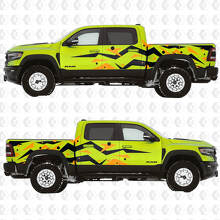 Kit de vinilos laterales con gráficos abstractos geométricos para Dodge RAM 1500 TRX_2