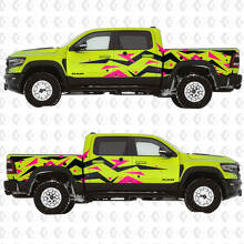 Kit de vinilos laterales con gráficos abstractos geométricos para Dodge RAM 1500 TRX_3