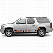 Vinilos de Rayas a Cuadros para Puertas y Paneles Laterales de Chevrolet Suburban GMT900 2007-2014_2