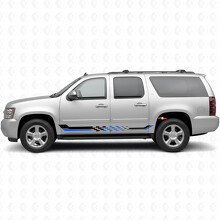 Vinilos de Rayas a Cuadros para Puertas y Paneles Laterales de Chevrolet Suburban GMT900 2007-2014_3