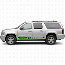 Vinilos de Rayas a Cuadros para Puertas y Paneles Laterales de Chevrolet Suburban GMT900 2007-2014_4