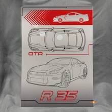 Panel de arte de pared acrílico brillante personalizado para garaje, para fanáticos del Nissan R35_2