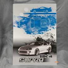 Panel de Arte de Pared de Garaje en Acrílico Brillante Personalizado para Fans del Toyota Supra 2
