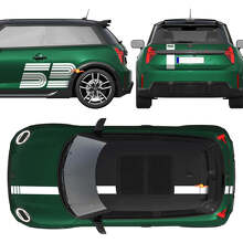 Vinilo adhesivo de franjas Kit completo Edición 52 Victory para Mini Cooper S_3
