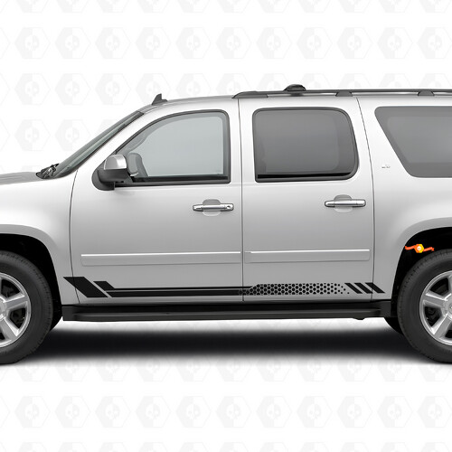 Tiras de Vinilo con Diseño de Panal para Puerta y Panel de Rodilla para Chevrolet Suburban GMT900 2007-2014