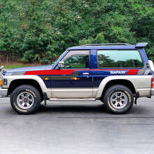 Calcomanía adhesiva de vinilo con rayas para bloques de color en puertas laterales y guardabarros Safari para Nissan Patrol 2