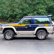 Calcomanía adhesiva de vinilo con rayas para bloques de color en puertas laterales y guardabarros Safari para Nissan Patrol 3