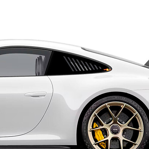Calcomanía de vinilo con rayas de espacio negativo para ventana lateral trasera para Porsche 911 GT3