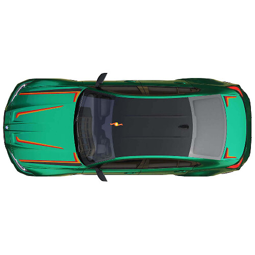 Calcomanía de vinilo de franjas laterales para capó y maletero M Performance para BMW M3 G80 1