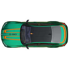 Calcomanía de vinilo con franjas para cofre y cajuela M Performance 2 para BMW M3 G80 3