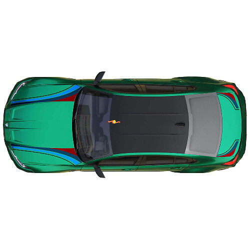 Calcomanía de vinilo con franjas para capó y maletero M Performance 3 para BMW M3 G80 1