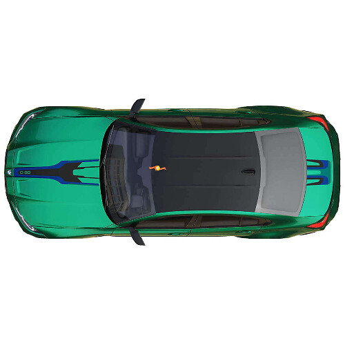 Calcomanía de vinilo con franjas abstractas para capó y maletero M Performance para BMW M3 G80 1