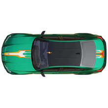Calcomanía de vinilo con franjas abstractas para capó y maletero M Performance para BMW M3 G80 2