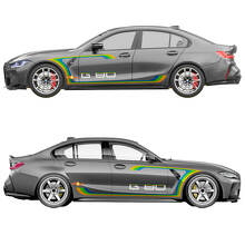 Calcomanías de vinilo de guardabarros con franjas laterales M Performance 2 para BMW M3 G80 2